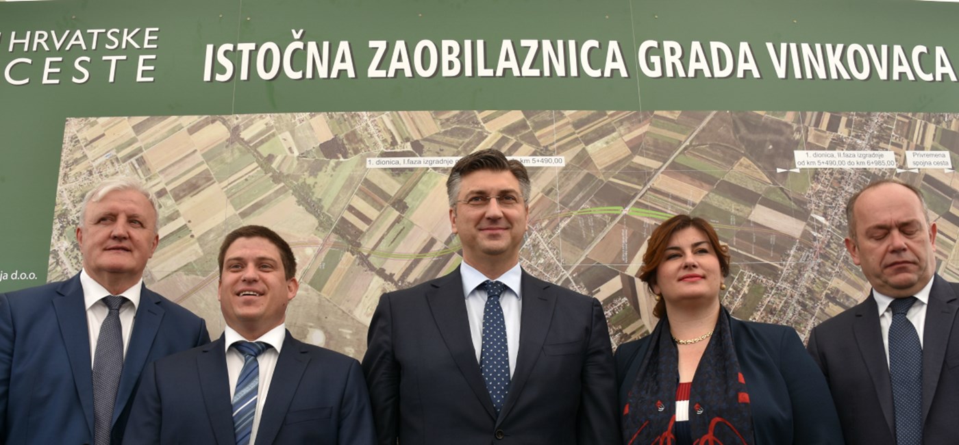 Premijer Plenković na obilježavanju početka radova vinkovačke zaobilaznice: Ovo je jako dobro za istočna vrata Hrvatske